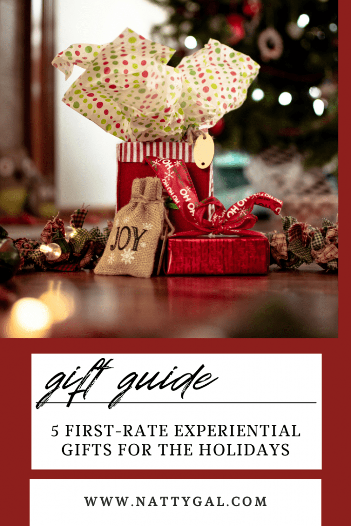 Who needs more stuff? Give your family/friends a memorable holiday this year with one of these five first-rate experiential gifts! #giftguide #experiences #experiencegifts #giftgiving #giftideas